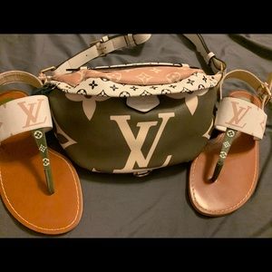 LV limited edition fanny pack and sandals